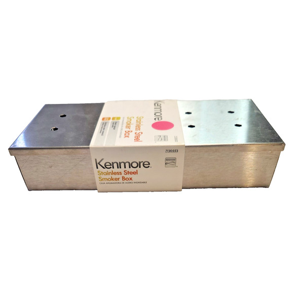 New! Kenmore Stainless Steel Wood Chip Smoker Box For Gas / Charcoal Grills BBQs - Picture 3 of 3